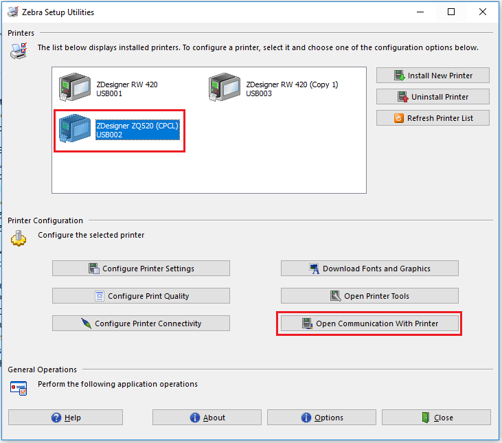 Zebra Printer Rs232 Commands