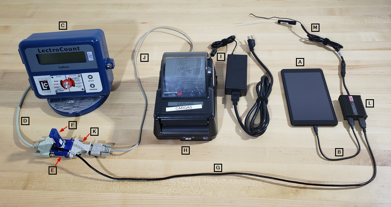 Android Tablet with A Single Liquid Controls LCR II and Bluetooth