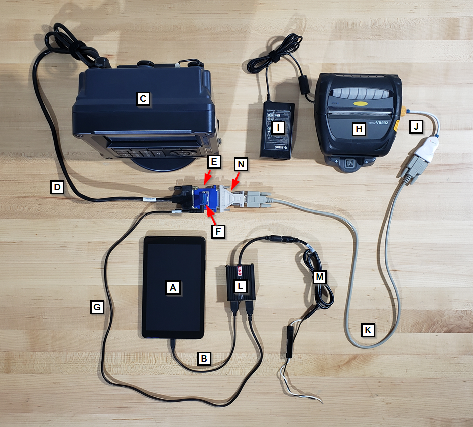 Android Tablet With A Single Liquid Controls LCR iQ and Bluetooth Zebra