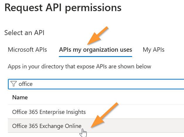 Office 365 selection