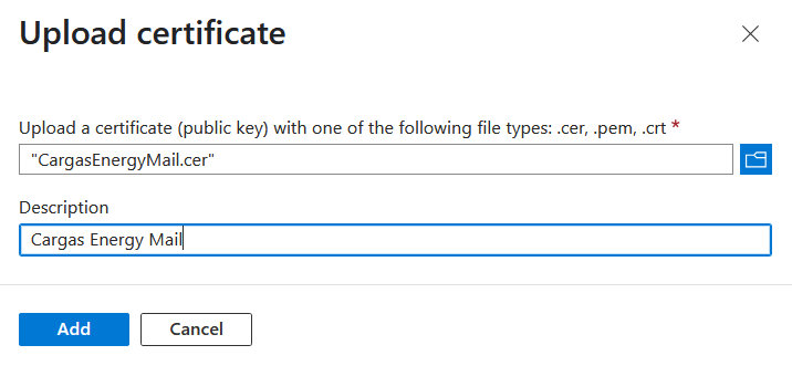 upload certificate
