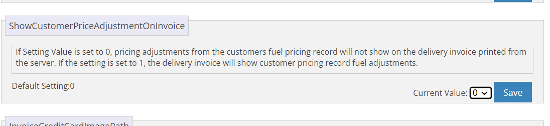 ShowCustomerPriceAdjustmentOnInvoice setting